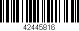 Código de barras (EAN, GTIN, SKU, ISBN): '42445816'