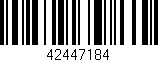 Código de barras (EAN, GTIN, SKU, ISBN): '42447184'