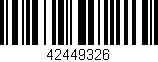 Código de barras (EAN, GTIN, SKU, ISBN): '42449326'