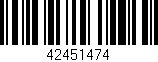 Código de barras (EAN, GTIN, SKU, ISBN): '42451474'
