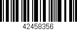 Código de barras (EAN, GTIN, SKU, ISBN): '42458356'