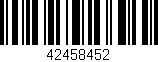 Código de barras (EAN, GTIN, SKU, ISBN): '42458452'