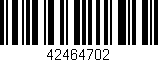 Código de barras (EAN, GTIN, SKU, ISBN): '42464702'