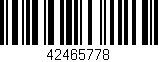 Código de barras (EAN, GTIN, SKU, ISBN): '42465778'