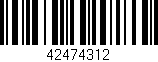 Código de barras (EAN, GTIN, SKU, ISBN): '42474312'