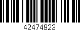 Código de barras (EAN, GTIN, SKU, ISBN): '42474923'