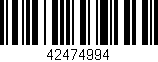 Código de barras (EAN, GTIN, SKU, ISBN): '42474994'