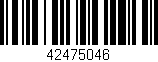 Código de barras (EAN, GTIN, SKU, ISBN): '42475046'