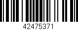 Código de barras (EAN, GTIN, SKU, ISBN): '42475371'