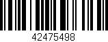 Código de barras (EAN, GTIN, SKU, ISBN): '42475498'