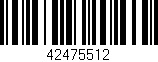 Código de barras (EAN, GTIN, SKU, ISBN): '42475512'