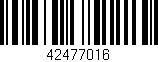 Código de barras (EAN, GTIN, SKU, ISBN): '42477016'