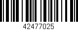 Código de barras (EAN, GTIN, SKU, ISBN): '42477025'