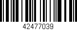 Código de barras (EAN, GTIN, SKU, ISBN): '42477039'