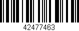 Código de barras (EAN, GTIN, SKU, ISBN): '42477463'