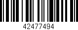 Código de barras (EAN, GTIN, SKU, ISBN): '42477494'