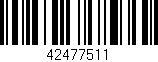 Código de barras (EAN, GTIN, SKU, ISBN): '42477511'