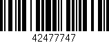 Código de barras (EAN, GTIN, SKU, ISBN): '42477747'