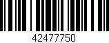 Código de barras (EAN, GTIN, SKU, ISBN): '42477750'