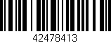 Código de barras (EAN, GTIN, SKU, ISBN): '42478413'