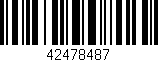 Código de barras (EAN, GTIN, SKU, ISBN): '42478487'
