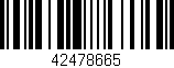 Código de barras (EAN, GTIN, SKU, ISBN): '42478665'