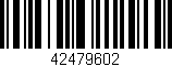 Código de barras (EAN, GTIN, SKU, ISBN): '42479602'