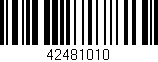 Código de barras (EAN, GTIN, SKU, ISBN): '42481010'