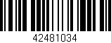 Código de barras (EAN, GTIN, SKU, ISBN): '42481034'