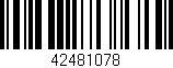 Código de barras (EAN, GTIN, SKU, ISBN): '42481078'
