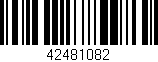 Código de barras (EAN, GTIN, SKU, ISBN): '42481082'