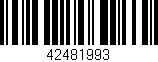 Código de barras (EAN, GTIN, SKU, ISBN): '42481993'