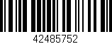 Código de barras (EAN, GTIN, SKU, ISBN): '42485752'