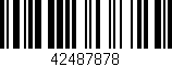 Código de barras (EAN, GTIN, SKU, ISBN): '42487878'