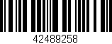 Código de barras (EAN, GTIN, SKU, ISBN): '42489258'