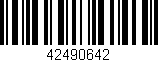 Código de barras (EAN, GTIN, SKU, ISBN): '42490642'