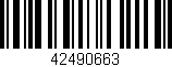 Código de barras (EAN, GTIN, SKU, ISBN): '42490663'