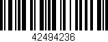 Código de barras (EAN, GTIN, SKU, ISBN): '42494236'