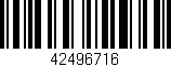 Código de barras (EAN, GTIN, SKU, ISBN): '42496716'