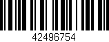 Código de barras (EAN, GTIN, SKU, ISBN): '42496754'