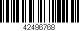 Código de barras (EAN, GTIN, SKU, ISBN): '42496768'