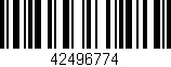 Código de barras (EAN, GTIN, SKU, ISBN): '42496774'