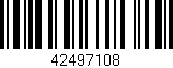 Código de barras (EAN, GTIN, SKU, ISBN): '42497108'