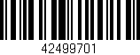 Código de barras (EAN, GTIN, SKU, ISBN): '42499701'