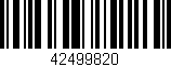 Código de barras (EAN, GTIN, SKU, ISBN): '42499820'