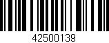 Código de barras (EAN, GTIN, SKU, ISBN): '42500139'