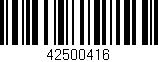 Código de barras (EAN, GTIN, SKU, ISBN): '42500416'
