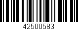 Código de barras (EAN, GTIN, SKU, ISBN): '42500583'