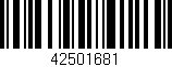 Código de barras (EAN, GTIN, SKU, ISBN): '42501681'