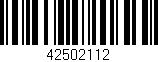 Código de barras (EAN, GTIN, SKU, ISBN): '42502112'